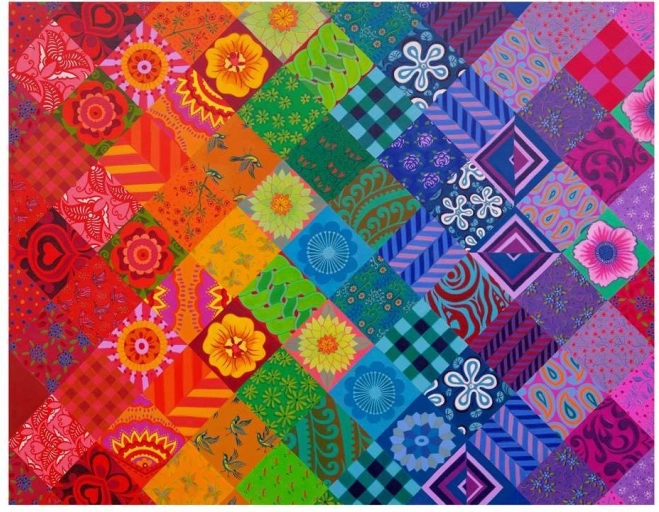 Puzzle Arc-en-ciel patchwork 1000 pièces