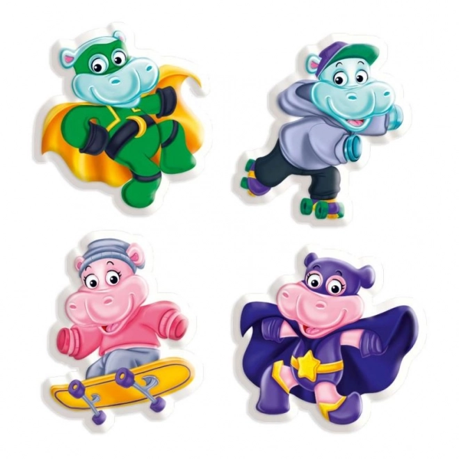 INKEE- gelée de bain hippopotame