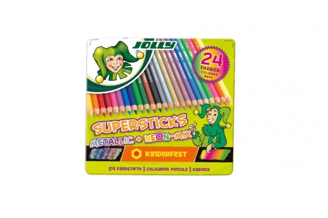 Crayons Supersticks 24 couleurs y compris métalliques et néon