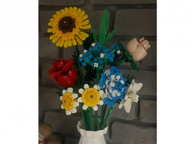 Kit de construction technique Fleurs des champs avec vase 618 pièces