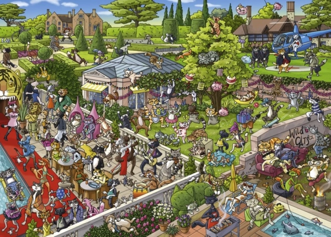 Puzzle Fête des chats 1000 pièces