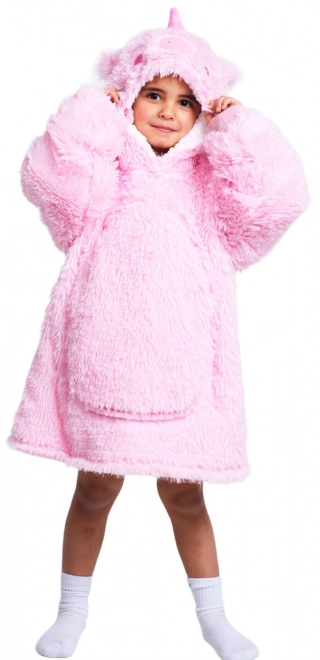 Cozy Noxxiez CH305 Licorne - couverture de télévision à capuche pour enfants 3 - 6 ans