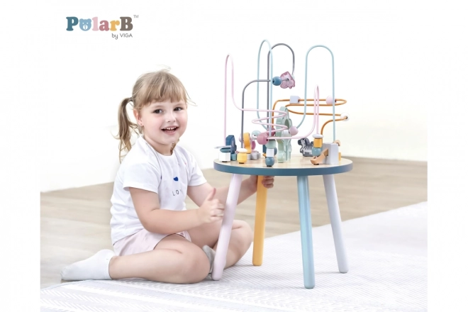 Table de jeu en bois avec labyrinthe