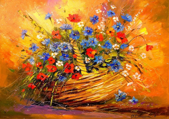 Profitez du puzzle Panier de fleurs 1000 pièces