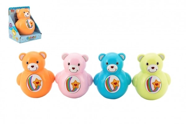 Ourson Roly Poly qui fait pouet pouet 10 cm en plastique 10x12x8cm