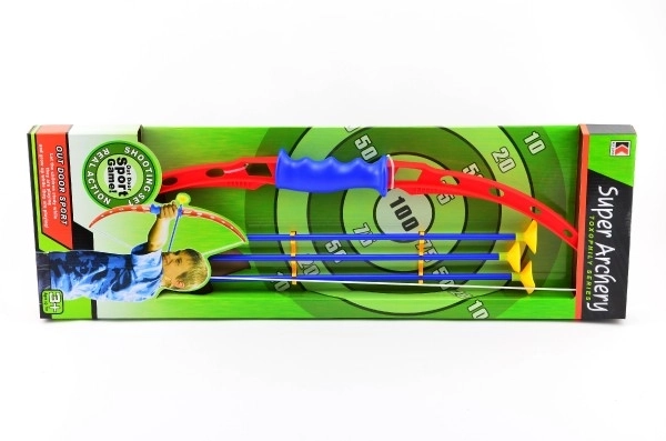 Arc et flèches 3pcs plastique 71cm dans une boîte