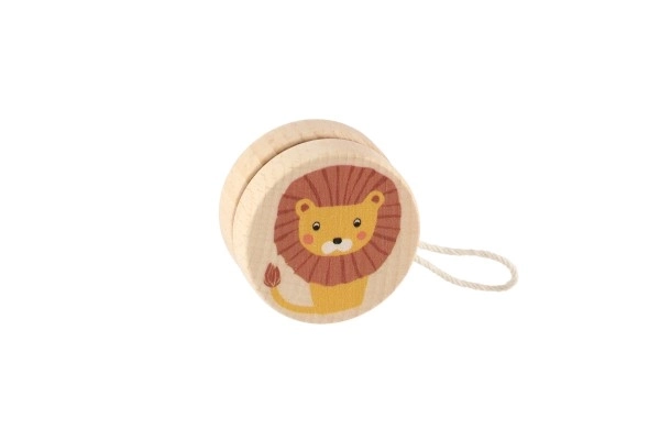 Yo-yo en bois avec animaux 5,5 cm