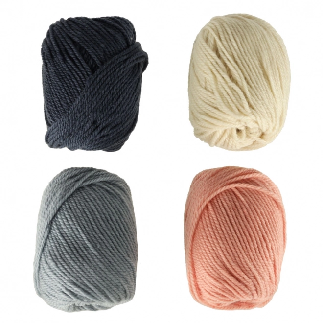 Ensemble de fils colorés pour tricot 4 pièces