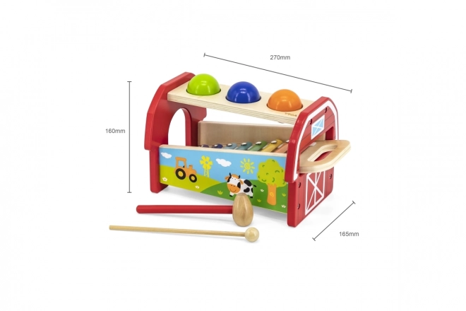 Maillet en bois et xylophone