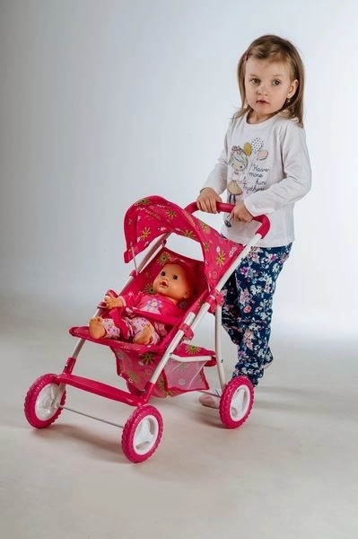 Poussette sportive pour poupées avec capote