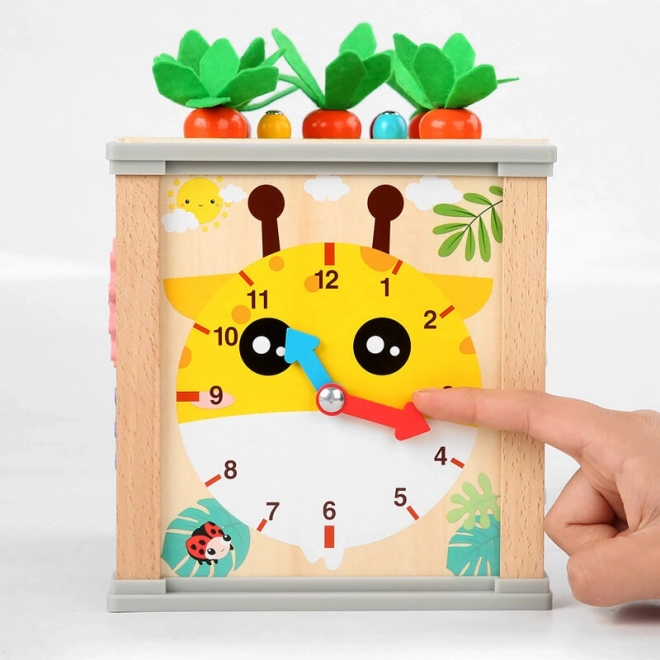 Cube éducatif en bois 5 en 1 pour enfants