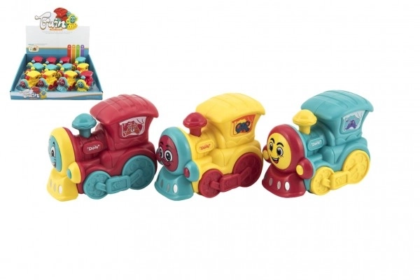 Train/jouet en plastique 8cm pour les plus petits à friction 3 couleurs