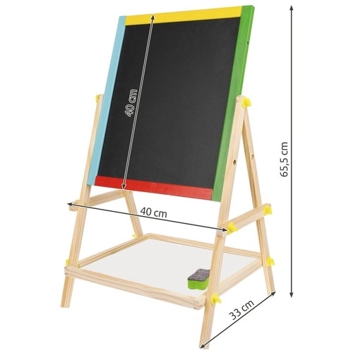 Tableau double face en bois pour enfants