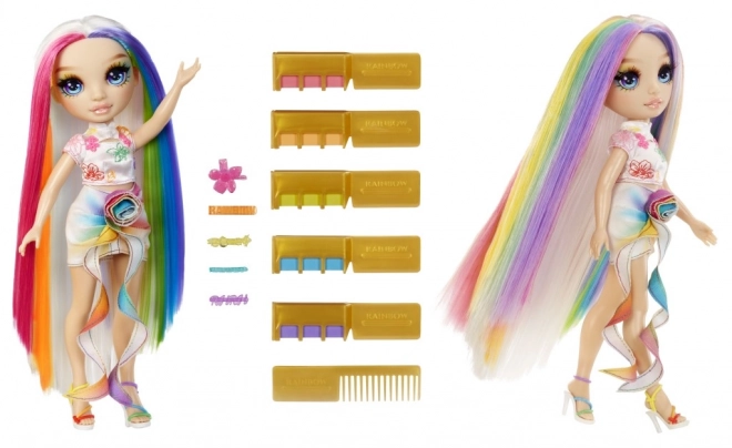 Poupée Rainbow High avec craies pour cheveux
