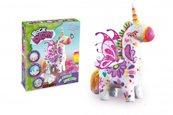 Paulinda kit créatif Licorne en pâte pierreuse