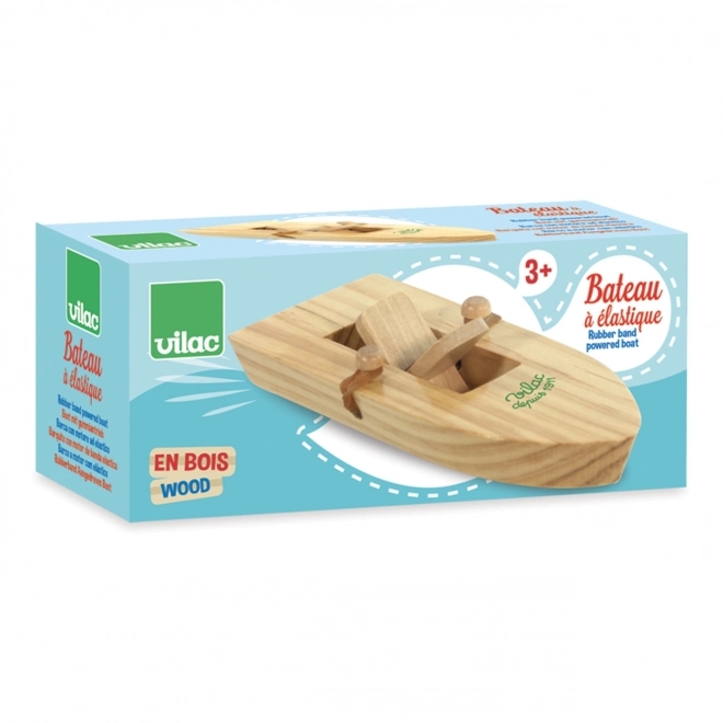 Vilac Bateau en Bois à Élastique
