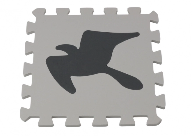 Puzzle de Měkké Tapis Contrasté en Mousse Éducative EVA Gris 28 pièces.