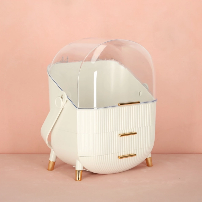 organisateur cosmétique blanc avec tiroirs