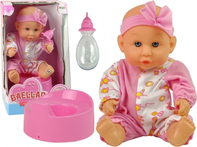 Poupée Bébé Rose avec pot