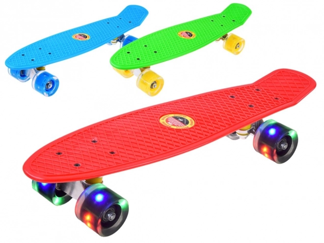 Planche à roulettes avec roues LED