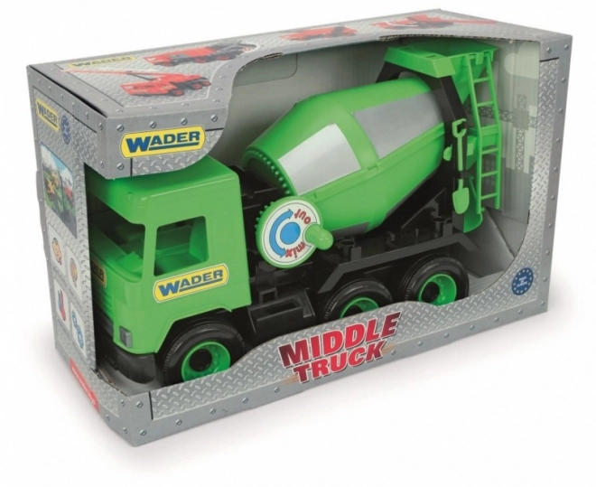 Camion-bétonnière vert Middle Truck dans une boîte