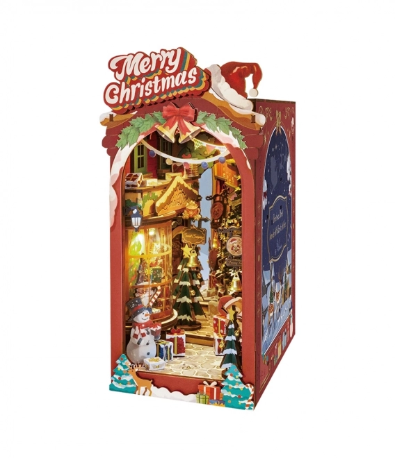 Cale-livres allée de Noël fabriquée à la main