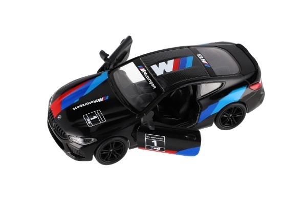 Voiture Kinsmart BMW M8 Competition Coupé 1:38 métal/plastique 12,5cm 4 couleurs à rétrofriction 12pcs en boîte