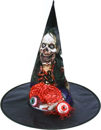 Chapeau d’Halloween avec cerveau et œil