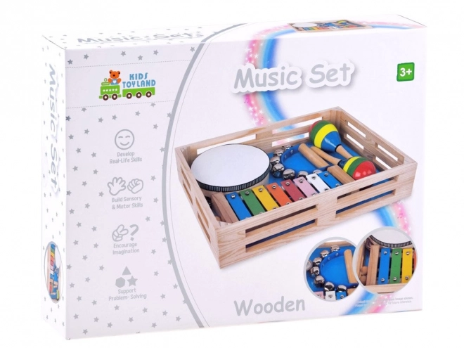Ensemble musical en bois pour enfants