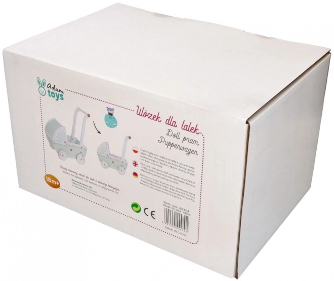 Poussette en bois pour poupées