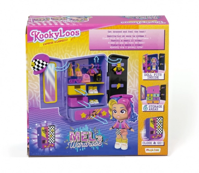 KookyLoos Mel ensemble de jeu - garde-robe pour poupées