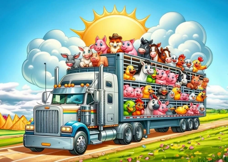 Art Puzzle Route en camion 100 pièces