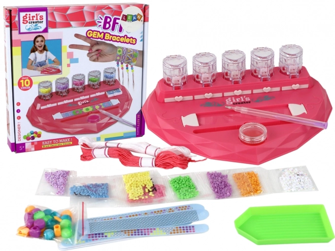 Kit de fabrication de bracelets Diamonds Patchwork Heart