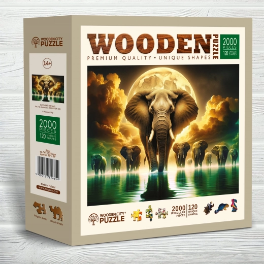 Puzzle en bois Rêves d’éléphants 2000 pièces