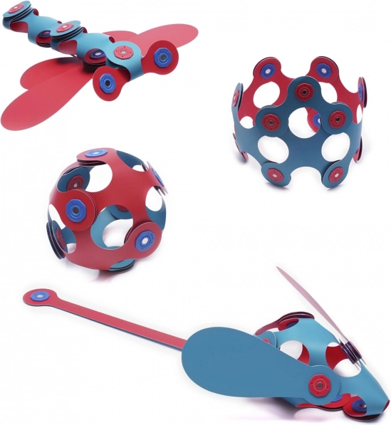 Blocs magnétiques Clixo Itsy, rose et turquoise