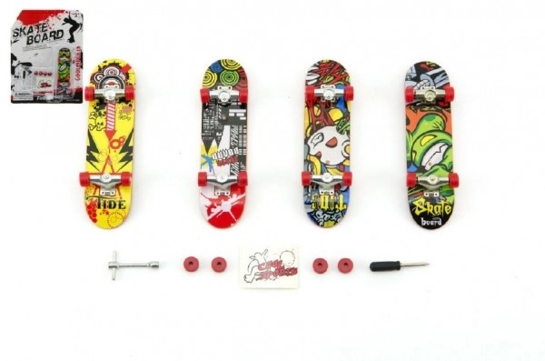 Planche à roulettes à visser contrôlée par les doigts avec accessoires - 10 cm