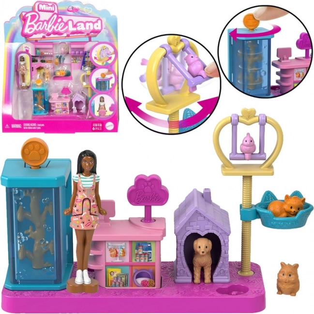 Mini set de jeu BARBIE Land – vétérinaire et animaux
