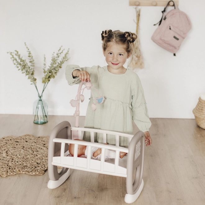 Smoby Baby Nurse berceau avec mobile pour poupées