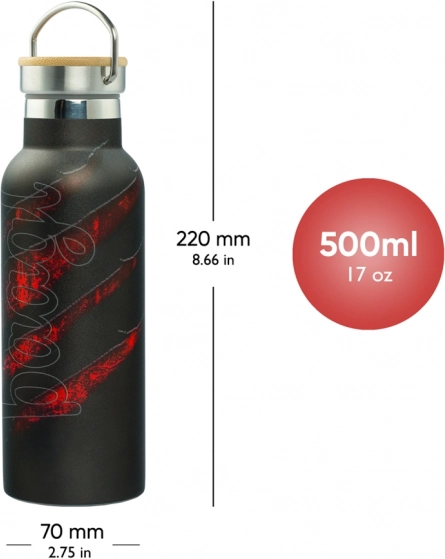 Bouteille isotherme avec bouchon en bambou Lave 500 ml