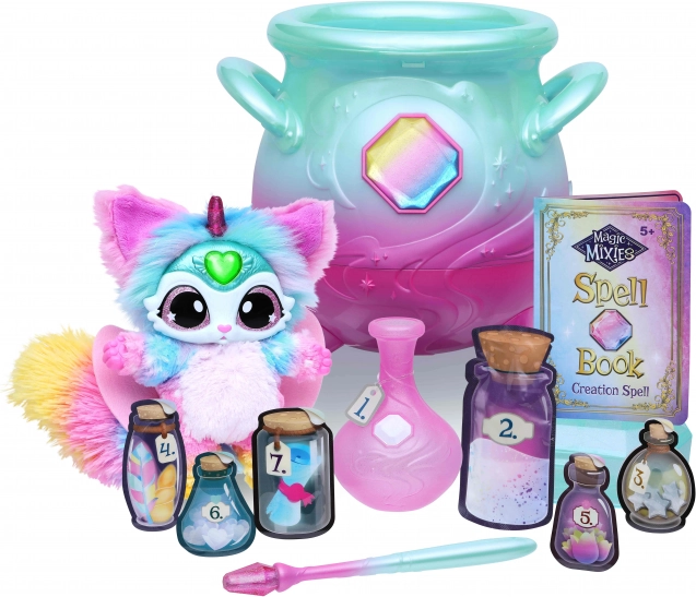 Chaudron magique avec brume et peluche interactive MY MAGIC MIXIES – arc-en-ciel