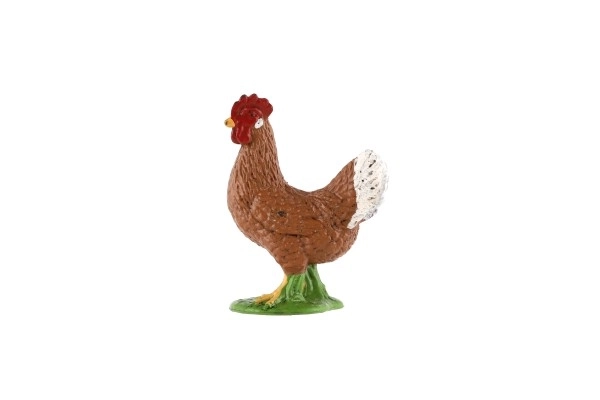 Poule domestique en plastique zooted 4cm en sachet