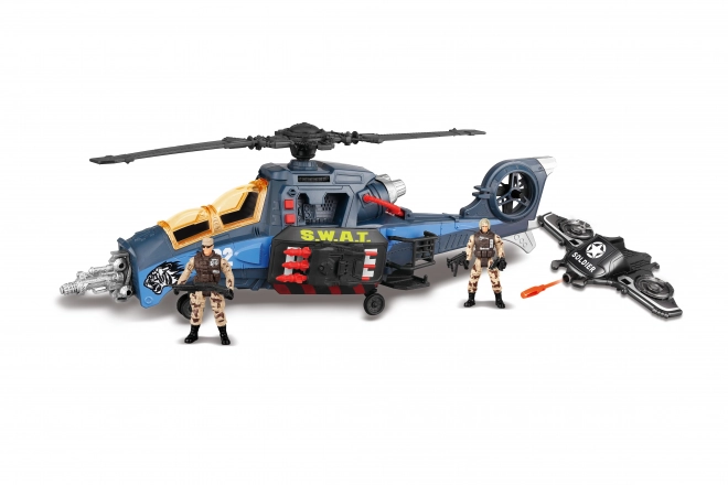 Hélicoptère avec figurines et effets 60 cm