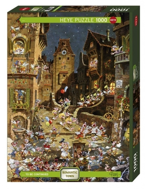 Puzzle 1000 pièces - Ville romantique, nuit