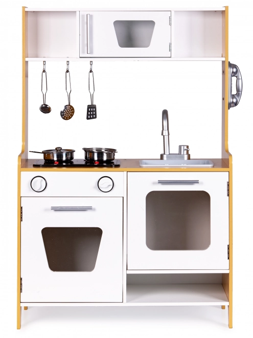 Cuisine en bois pour enfants avec brûleurs multimédias ECOTOYS