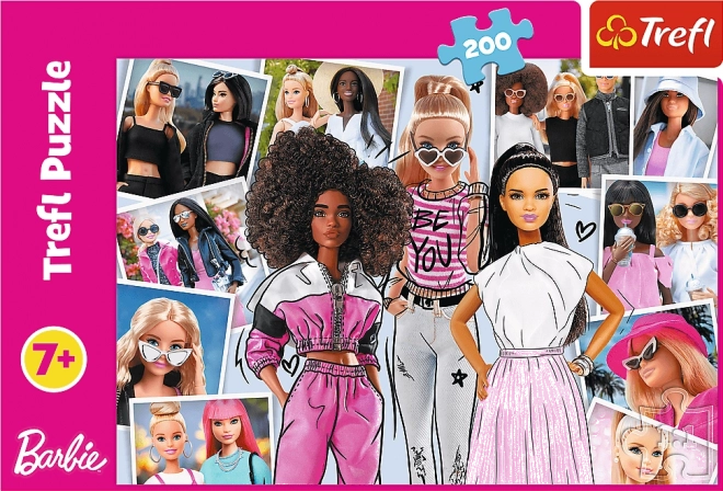 Puzzle Dans le monde de Barbie 200 pièces 48x34cm en boîte 33x23x4cm