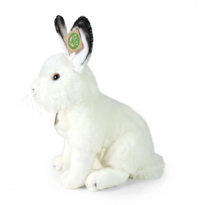 Lièvre polaire en peluche assis 30 cm ÉCOLOGIQUE