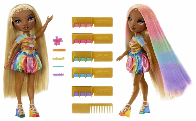 Poupée Rainbow High Meline avec craies pour cheveux