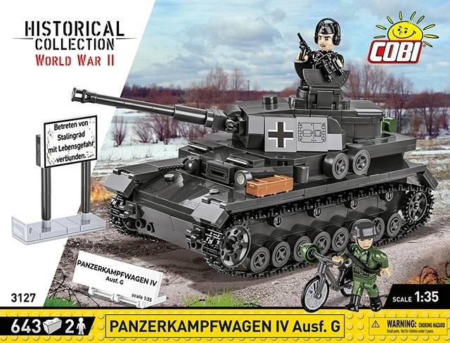 COBI 3127 Seconde Guerre mondiale char allemand Panzerkampfwagen IV Ausf. G 1:35