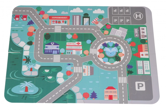 Ville en Bois – Ensemble de Construction pour Enfants à Partir de 3 Ans
