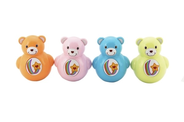 Ourson Roly Poly qui fait pouet pouet 10 cm en plastique 10x12x8cm
